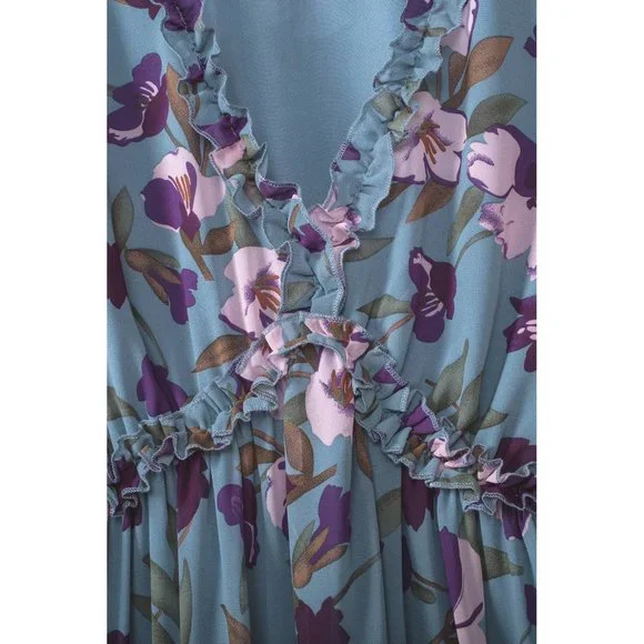 Wild Lotus Ruffle Tiered Maxi Dress - Picture 10 of 16